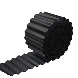 Metal Landscape Edging,6 Inch×20FT Corrugated Metal Garden Edging Border Heavy Duty Garden Borders Edging Lawn Edging for Garden,DIY Flower Beds,Lawns,Pathway (Black)