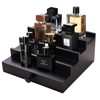 Fengligoo Black Cologne Organizer for Men - 4 Tier Wooden