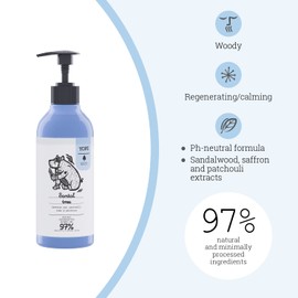 YOPE Wood Natural Shower Gel, Santal Tree, Saffron, Patchoula, Cardamon Extract, Folic Acid, Panthenol, Allantoin, Moisturising, 97% Natural Ingredients, 400 ml