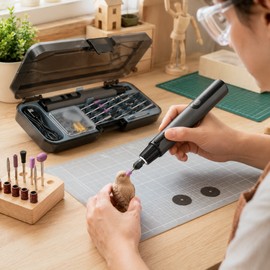 Cordless Rotary Tool Kit for DIY Crafts – 6-Speed Rechargeable Engraving, Sanding and Polishing Pen