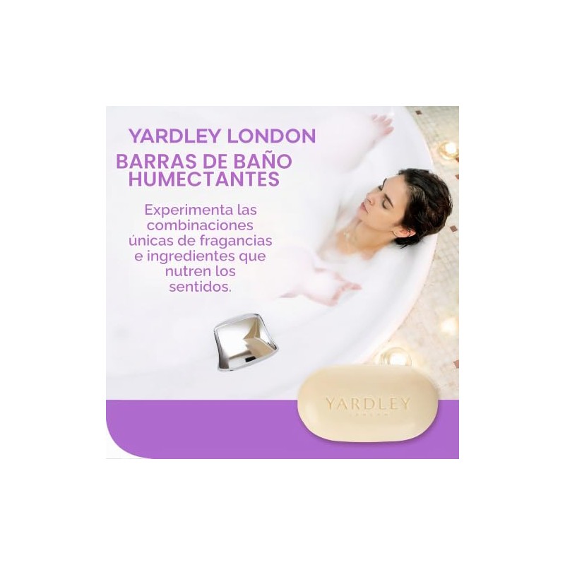 Yardley London English Lavender with Essential Oils Soap Bar, 4.25