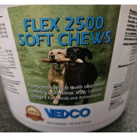 Vedco Flex 2500 Joint Support for Dogs 120 Soft Chews Vedco New