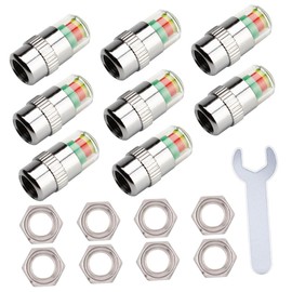 ULTECHNOVO Tire Pressure Warning Cap Auto Tire Pressure Monitor Stem Caps Tyre Monitor Sensors Tyre Valve Dust for Cars Trucks Suvs