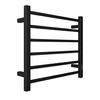 ZJMTOCYU Wall-Mounted Electric Heated Towel Rack with 6 Bars, Matt-Black