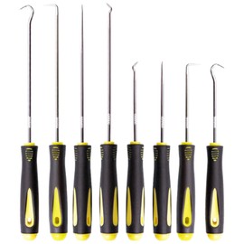 lcyen 8 Piece Hook and Pick Set, Essential Tool Hook Removal Kit for Mechanics, Long and Short Reach, Pick Set for Automotive Work and O-Rings, Gaskets and More