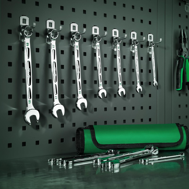 SK Combination Wrench Set, Metric 8 to 19mm, 12-Piece, SuperKrome