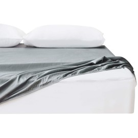 Kumori Fitted Sheet, 100% Cotton, No Piling, Sheets Sold Separately, Washable, All Season, For Beds/Mattresses/Futons, Bed Sheet, Mattress Cover, Bed Cover (Single, 39.4 x 78.7 inches (100 x 200 cm), Gray)