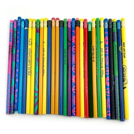 GRAPHITE Round Shape Misprint Pencils - 2 HB Led, Unsharpened Pencils with Erasers, Perfect for Drawing, Craft Projects Awards and Incentives Pencils, Gift, Back to School Supplies - Box of (144) Pcs