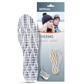 Thermal 100% Pure New Wool Insoles With Aluminium Layer Size: 6
