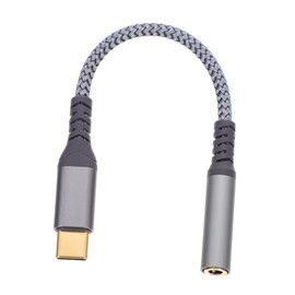 KOMBIUDA Type C to Audio Adapter Durable USB C Headset Jack Converter for Sound Compatible with Phones and Tablets Precision Construction for High Resolution Music Reproduction