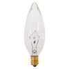 Satco A3620 130V Torpedo Candelabra Base 15-Watt B9.5 Light Bulb,