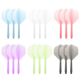 Integrated Dart Flights and Shafts – 18Pcs One-Piece Dart Flights Set, Durable 2BA Threaded Dart Flights and Stems, Anti-Fall Molded Dart Accessories for Beginners and Pros