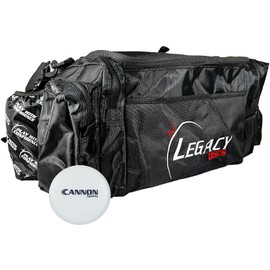 Legacy Discs Alliance Disc Golf Black Duffle Bag with Water Bottle Holder