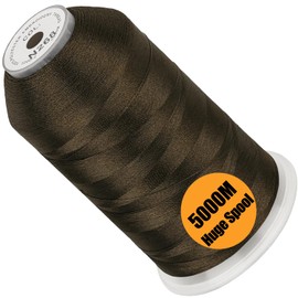 New brothread - Single Huge Spool 5000M Each Polyester Embroidery Machine Thread 40WT for Commercial and Domestic Machines -Olive Drab (Janome Color)