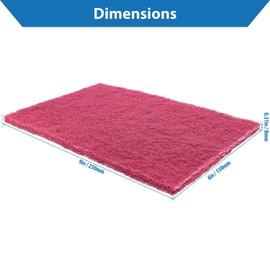 TJR® Scuff Pads 10-Pack – Non-Woven Fleece Buffing Pads for Automotive, Autobody – Multipurpose 6 x 9 Inch Scouring Pad – Tear Resistant Wet and Dry Use Sanding Pads (Medium P400)