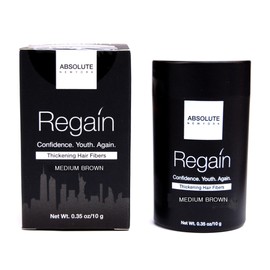 Regain Hair Fibers by Absolute 0.35oz/10g (Medium-Brown)