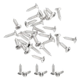 QUARKZMAN Pack of 25 3 mm Electric Guitar Bass Pickguard Screws Scratch Plate Mounting Screw for SQ ST TL Guitar, Silver