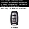 ontto 5-button Car Key Cover Leather Key Case Full Protection