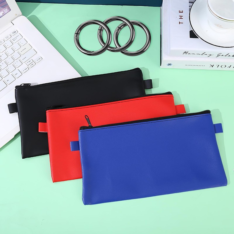3 Double-Ear Bags, 3 Spring Rings, Portable Wallet Coin Purse,