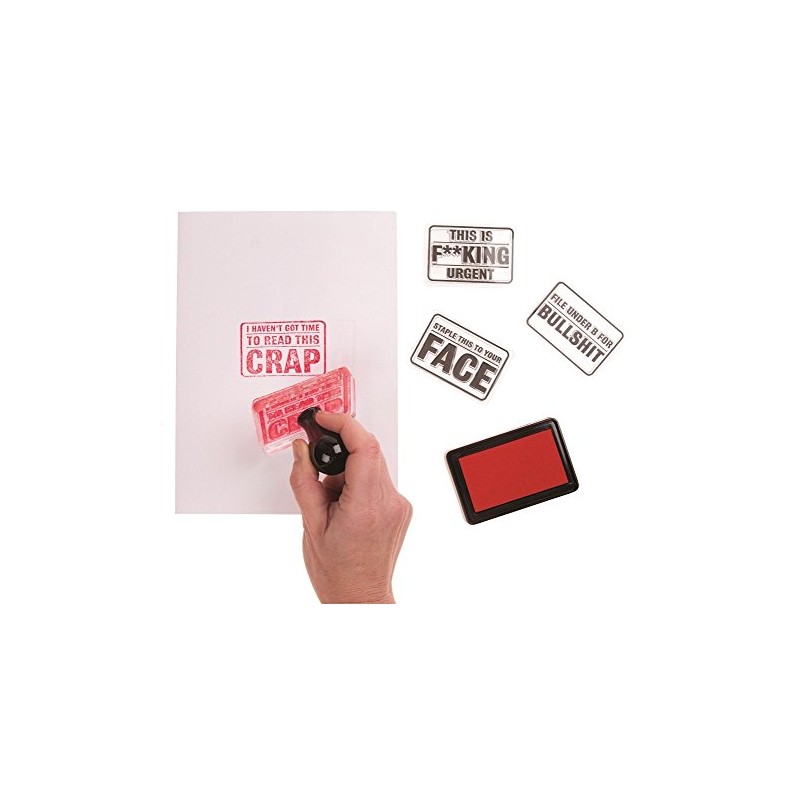 4 in 1 Rubber Stamps - Funny Phrases for Office