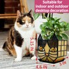 Entlityful Yellow Cat Plant Pot with Drainage,Cute Planters for Indoor