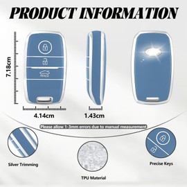 TOOMUME Key Case TPU Car Key Case Fits Kia Sportage GT Line Sorento Picanto Soul NIRO Rio Stonic Optima Ceed Forte Koup, Key Cover Protection Key Shell - Smart Key