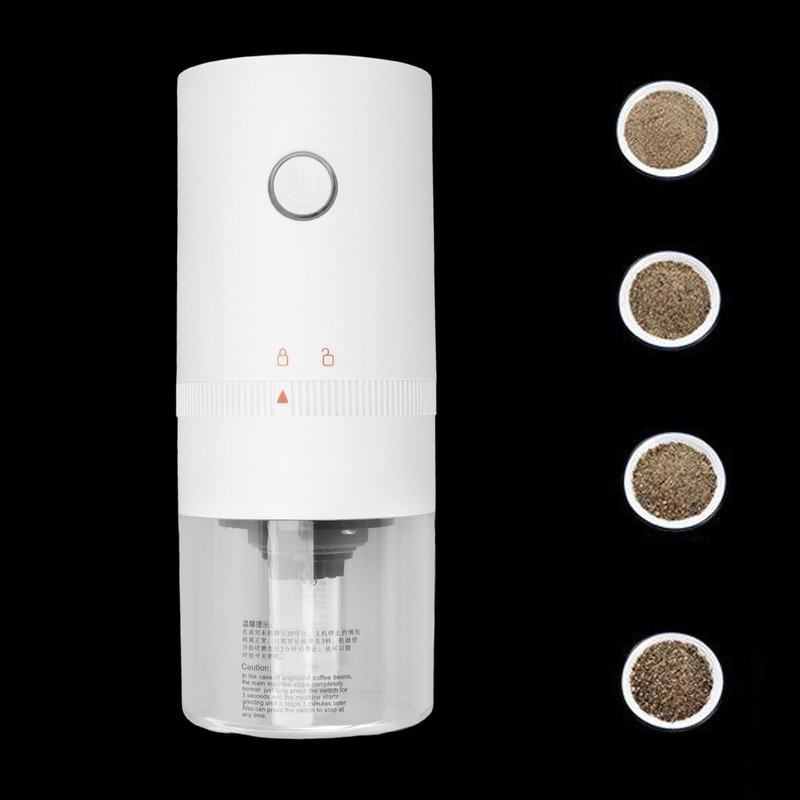 Electric Pepper Grinder Adjustable Coarseness USB Rechargeable Automatic Spice Mill