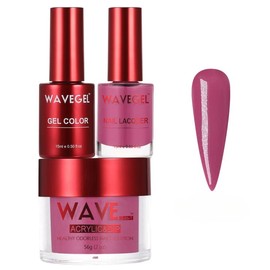 WAVEGEL Soak-Off Gel, Nail Lacquer & Acrylic/Dip Powder Matching Set - Queen Collection - #025 Jewel Of India