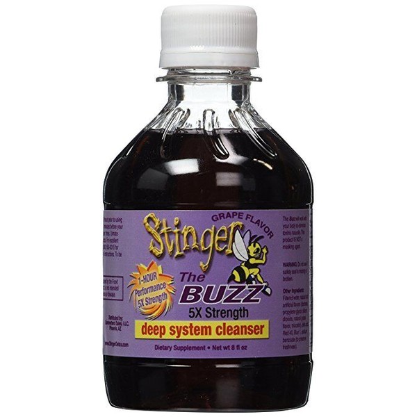 STINGER 1-Hour Detox Liquid 5x Strength the BUZZ Grape 8oz