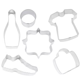 Unbranded 6 Piece Bowling Cookie Cutter Set Metal Birthday Party Game