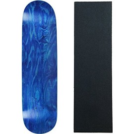 Moose Skateboard Deck Blank Stained Blue 7.75" Black Grip