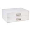 Bigso Birger 2-Drawer Fiberboard Label Frame Document Letter Box, 5.7