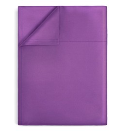 Lirex Flat Sheet, Full Size Extra Soft Brushed Microfiber 1800 Microfiber Flat Black Sheet, Machine Washable Wrinkle Free Breathable (Purple, Queen)
