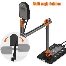 TreasLin HSV229 HDMI Calligraphy and Drawing Camera, Supports 15 Megapixel USB-C Output/HDMI Pass-Through Output Capture Video to PC, Save Images to SD Card, 4K High Definition Image Quality External