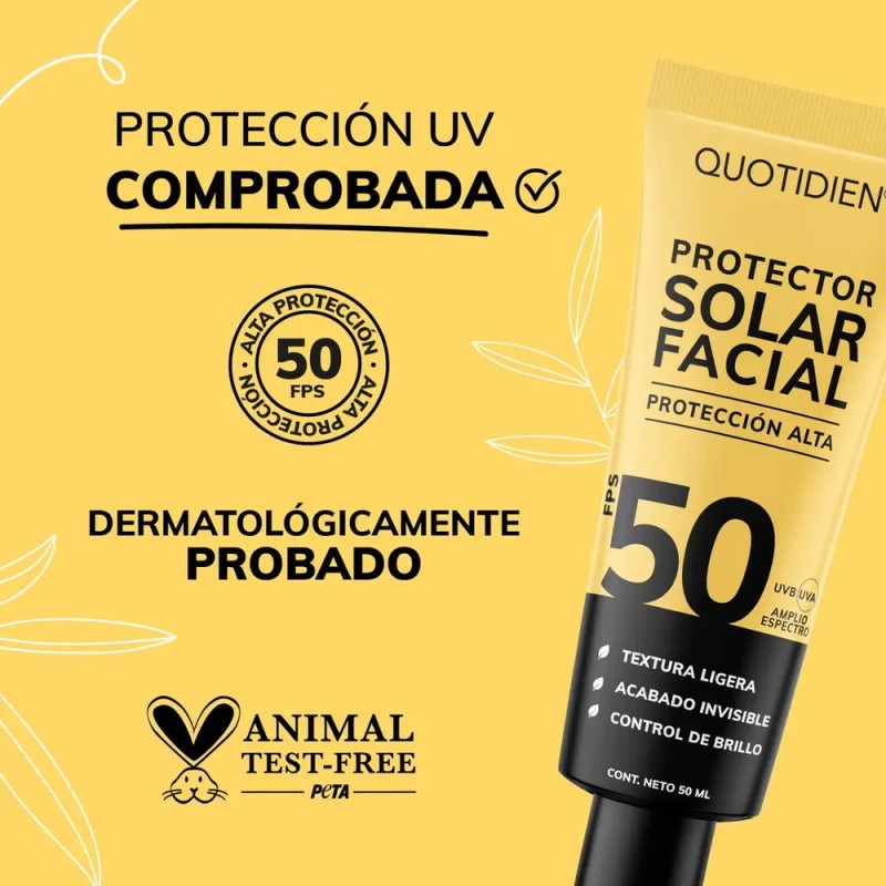 Protector Solar Facial Fps 50 Quotidien - Protección De Amplio