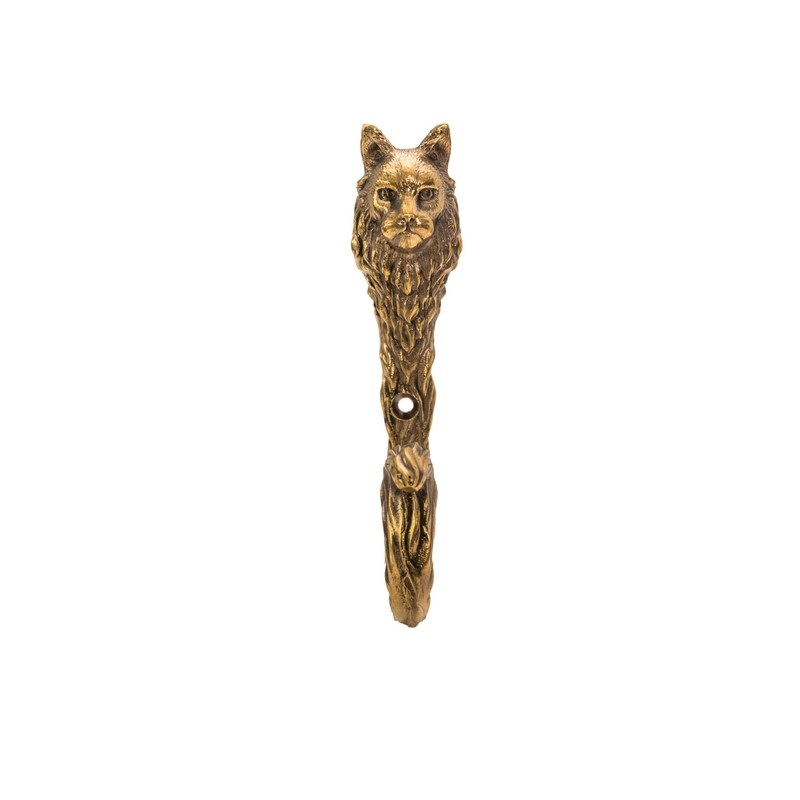 TUTURA LUTSS Maine Coon Cat Wall Hook – Solid Brass
