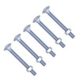 TERF® M6 X 40mm Cup Square Carriage Bolt and Nut M6 (6mm) X 40mm Coach Bolts with Hexagon Nuts - Pack of 20