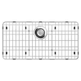 jkxoo 28-7/8’’ x 14-3/8’’ Sink Protectors for Kitchen Sink, Stainless Steel Kitchen Sink Protector, Sink Grate for Bottom of Kitchen Sink with Rear Drain, Sink Grid for Single Bowl Kitchen Sink