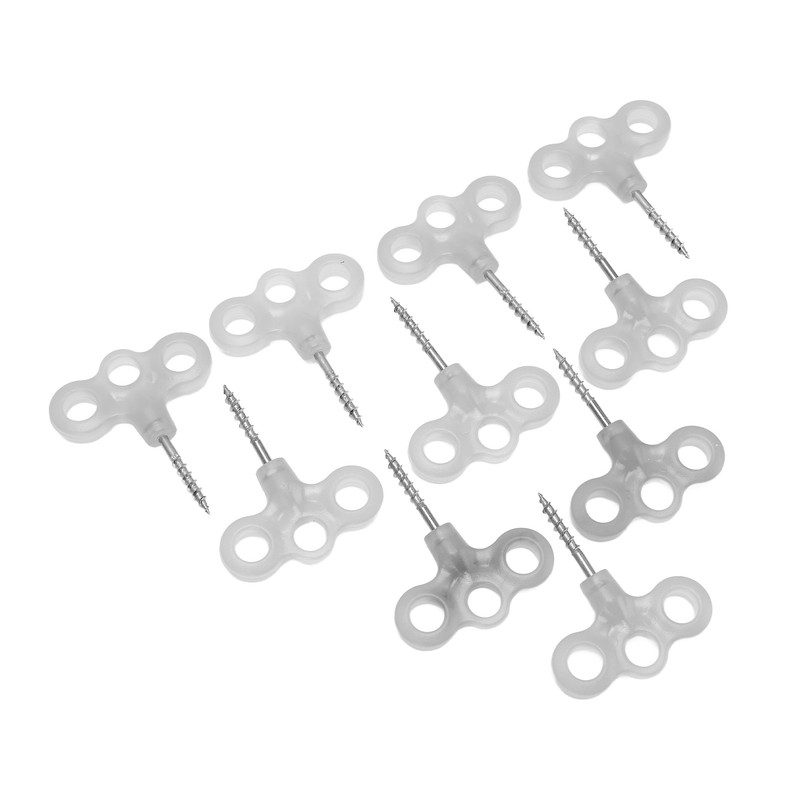 10pcs Luminous Camping Tent Pegs Set ABS 3 Hole Screw