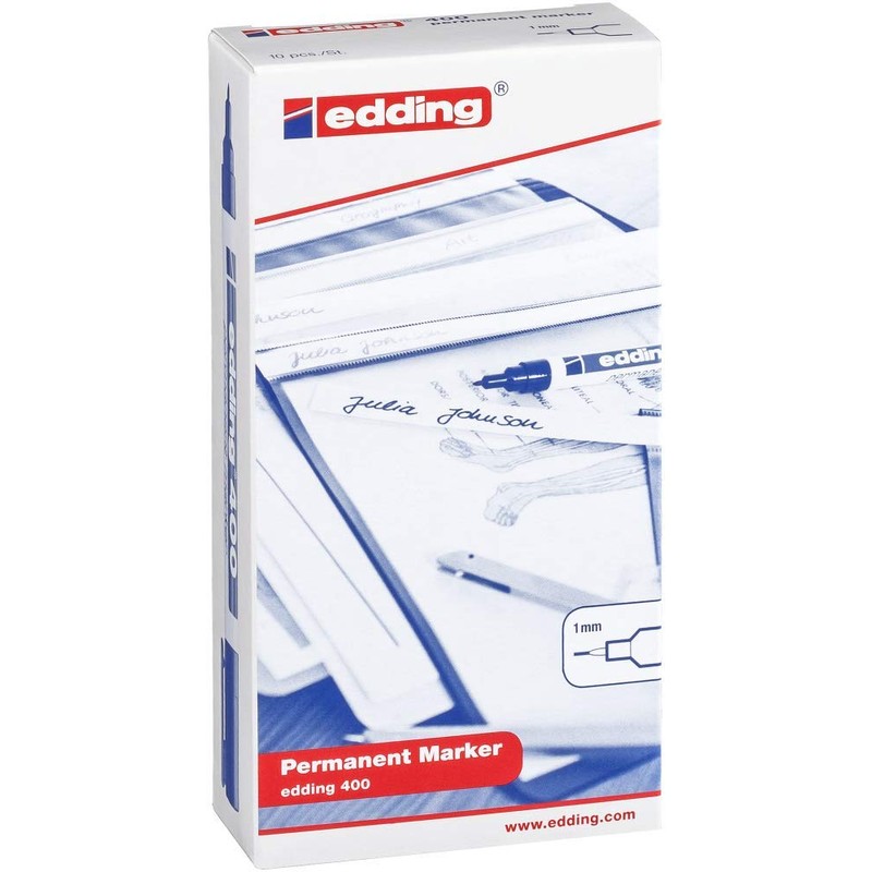 edding 400 Permanentmarker - schwarz - 10 Stifte - feine