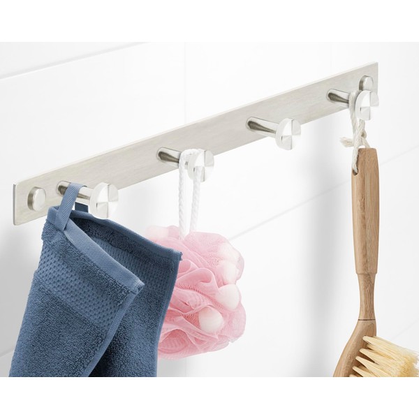 Stahlia Wardrobe (4 Hooks) Coat Hooks Wall Hooks Brushed Stainless