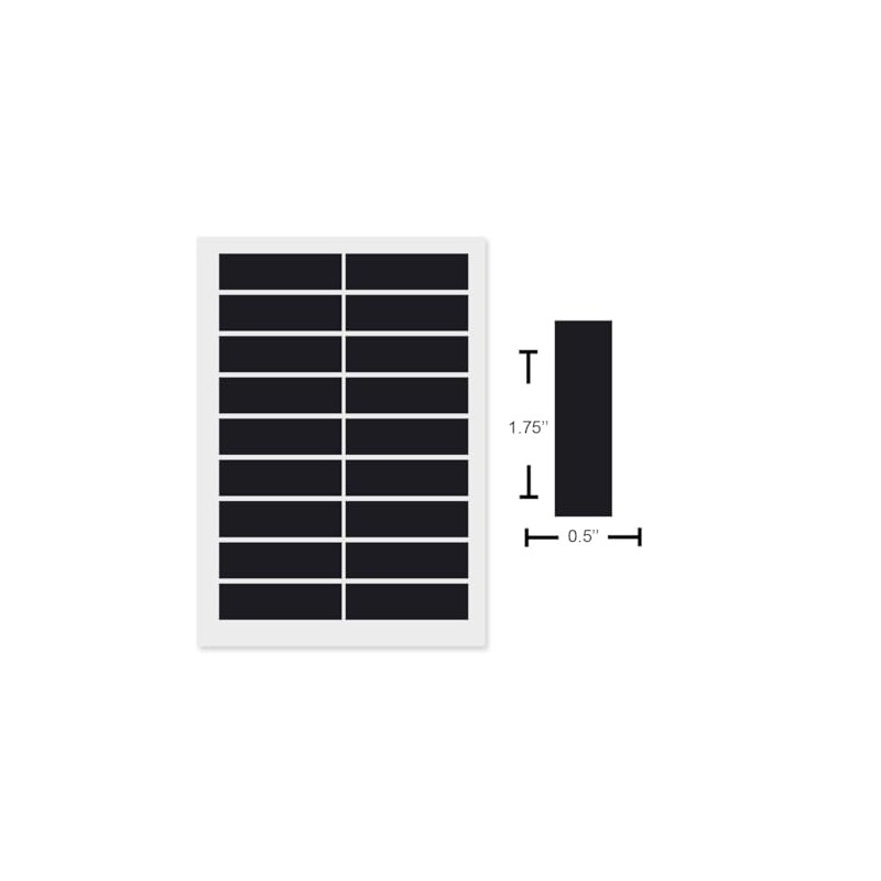 1.75" x .5" Small Rectangle, Adhesive Striker Match Striker Stickers