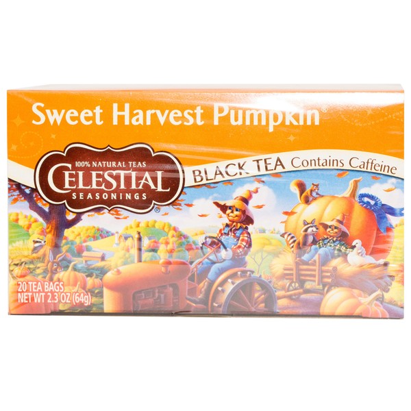 Celestial Seasonings Holiday Pumpkin Pie Black Tea, 20 Count (Pack of 6)