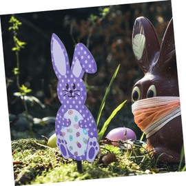 Kisangel Bunny Sign Lifelike Easter Garden Stake Decoration for Outdoor Use Cute Bunny Decor for Lawn Flower Bed and Porch Planter for Celebrating Easter
