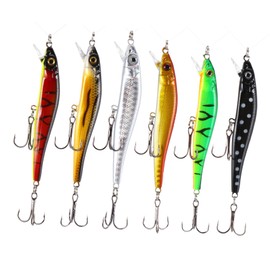 BESPORTBLE 6 Pcs Simulation Lure Bait Durable Fish Shape Bait for Sea Fishing Vivid Design Lifelike Swimming Posture Present for Fishing Enthusiasts
