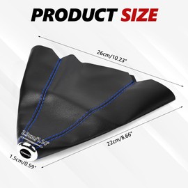 wuyaoyao Car Shift Boot Cover, Leather Gear Shift Knob Dust Cover, Manual Automatic Shifter Boot Sleeve for Protection & Decor, Gear Shift Knob Cover Car Accessories (Blue Line)