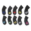 10Pcs Golf Head Cover Club Headcover Waterproof PU Elastic Closing