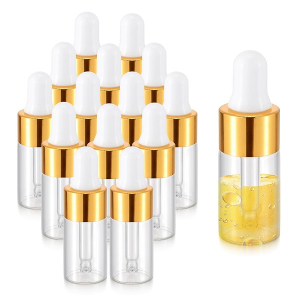 Kesell 15 pack 3ml Clear Dropper Bottle Set - Mini
