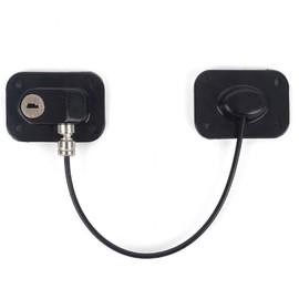 Keyed Wire Safety Lock for Drawers and Doors Door Lock White 2ea