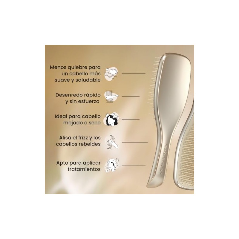 Tangle Teezer Chrome Ultimate Detangler Brush, Straight to Curly, Gold